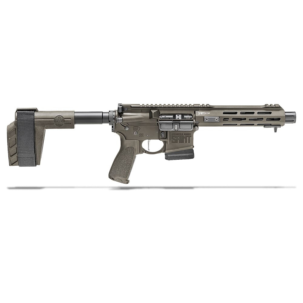 Springfield Armory 5.56 OD Green Saint Victor 7.5" Pistol w/ Stainless Steel Barrel, 10Rd STV975556GLC
