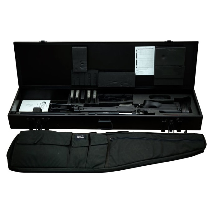 Accuracy International AW .338 Lapua, 26' barrel with  Brake, Fixed Black Stock, Black Sling, 5 Mags, Parker hale bi-pod, Cleaning Rod & Kit with Bore Guide, spacers for LOP in Military black metal case with black AI tactical soft case. Comes with