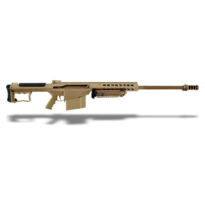 Barrett M107 A1 CQ 50 BMG 20" FDE USED Rifle w/(1) Mag, Bipod, Monopod, and Case 13314