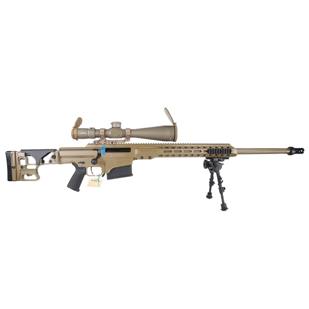 Barrett MK22 MOD 0 PSR .300 Norma Mag SOCOM Coyote Brown Elite Series Cerakote Finish 26" Fluted Bbl 1:8" Sniper Rifle w/Contract Mount, Leupold 7-35x56mm w/T3 Reticle, Bipod, Bag Rider, & Zero Target from Factory 19505