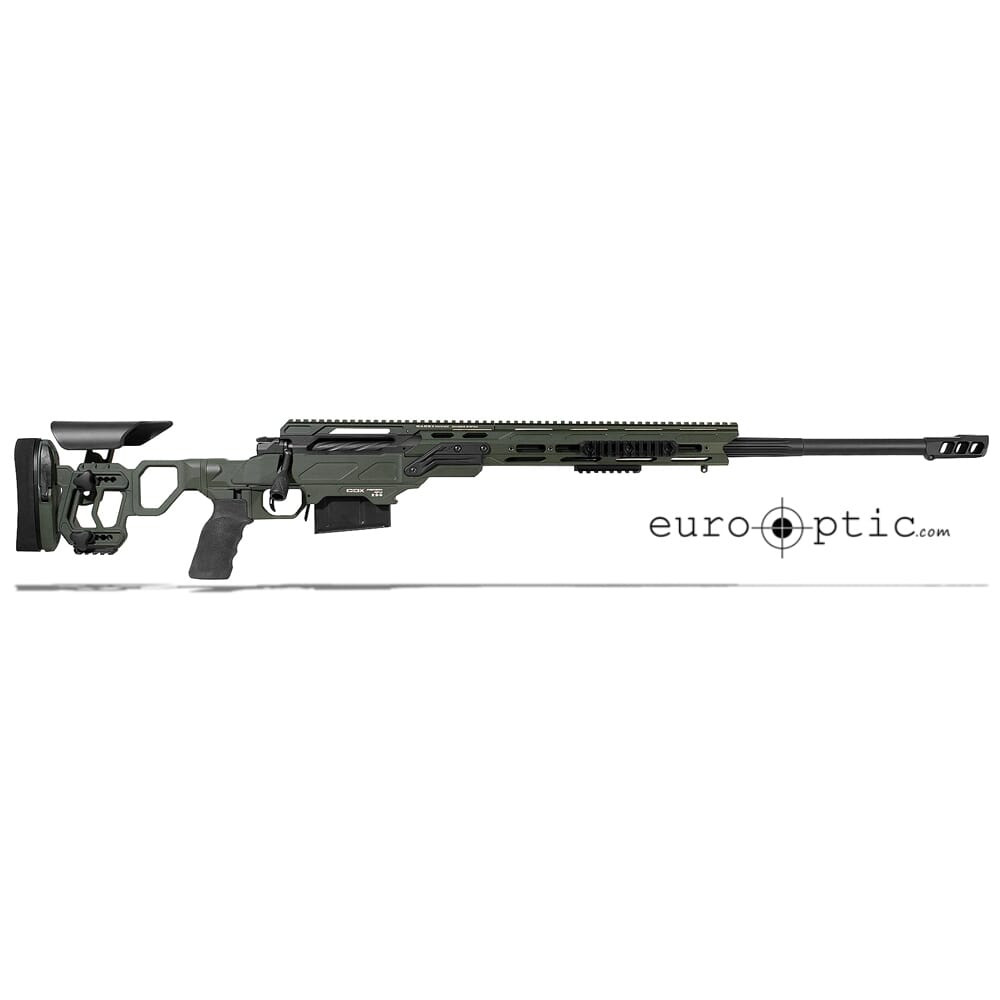 Cadex Defense CDX-33 LITE .338 Lapua Mag 27" 1:9.5" Bbl Skele-Stock Hybrid ODG/Blk Rifle w/MX1 MB CDX33-TAC-338-27-BS30-D2D3N-HOD