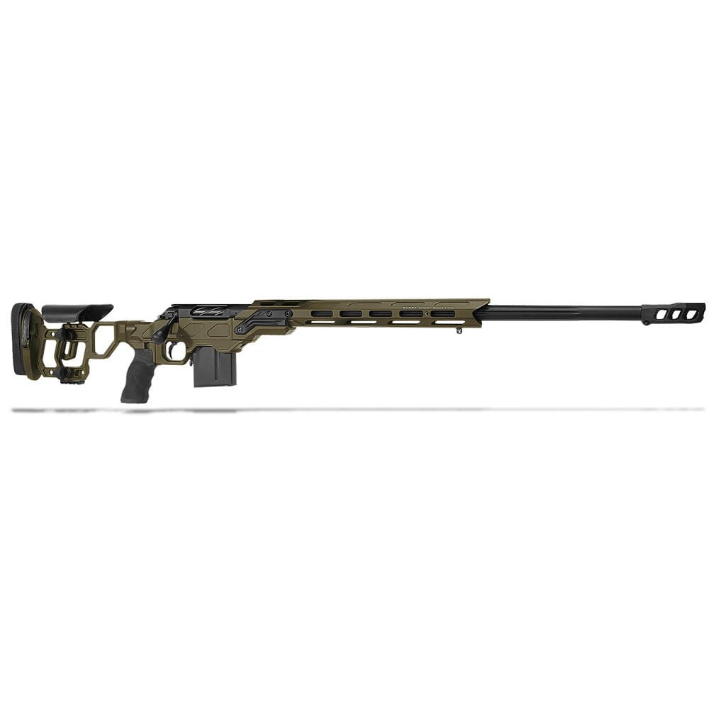 Cadex Defense CDX-R7 FCP (Field Comp) LA .338 Lapua Mag 27" 1:9.5" Bbl Skele-Stock Hybrid ODG/Blk Rifle w/MX1 MB CDXR7-FCP-338-27-BS30-D2D3N-HOD