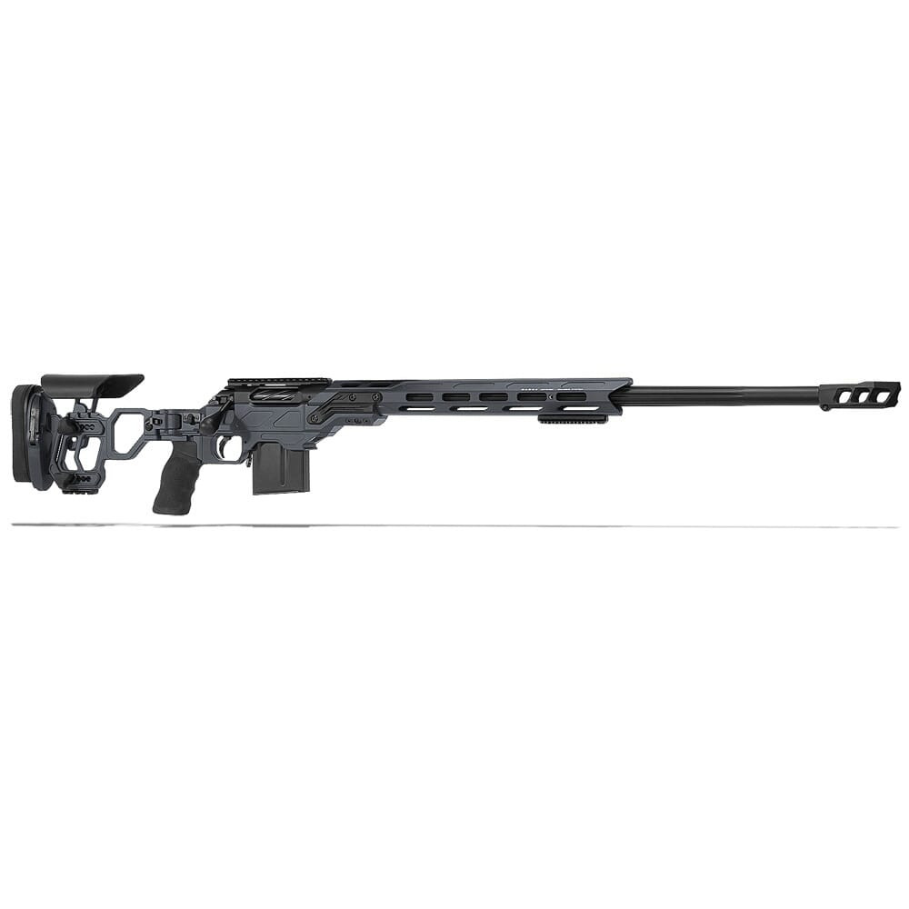 Cadex Defense CDX-R7 LCP (Lite Comp) LA .338 Lapua Mag 27" 1:9.5" Bbl Skele-Stock Hybrid Gry/Blk Rifle w/MX1 MB CDXR7-LCP-338-27-BS30-D2D3N-HGB