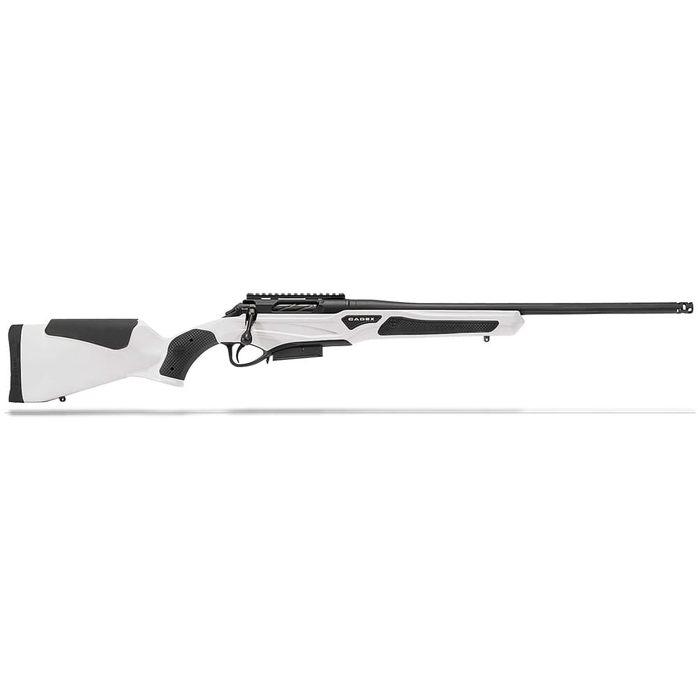Cadex Defense CDX-R7 SPTR SA 6.5 PRC 24" 1:8" Sporter Bbl Hybrid White/Black Rifle w/Hunting-Style MB CDXR7-SPTR-6PR-24-DI00-D1B1N-HWB