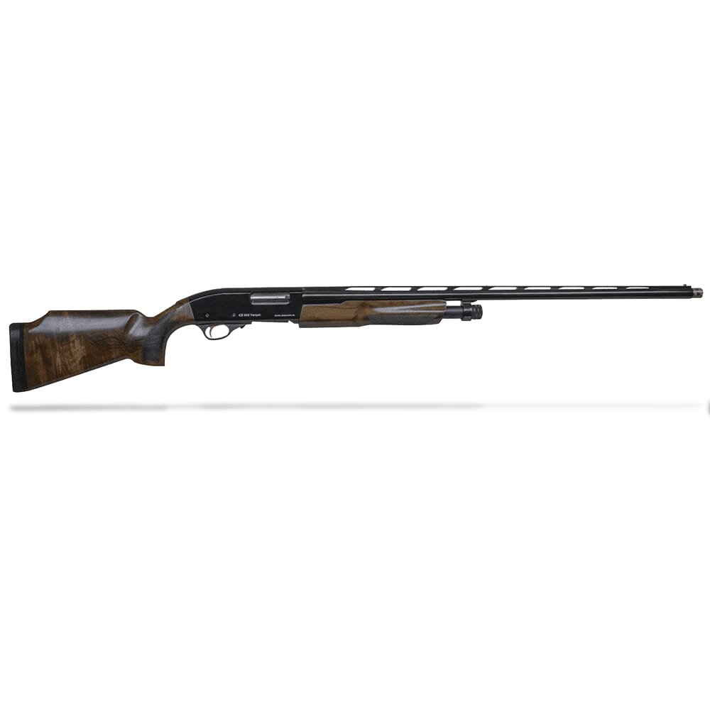 CZ-USA Field Sports 612 Target 12ga 4rd 32" Ported, Gloss Blue 3" Select Grade Walnut Pump Shotgun w/5 Ext Chokes 06578
