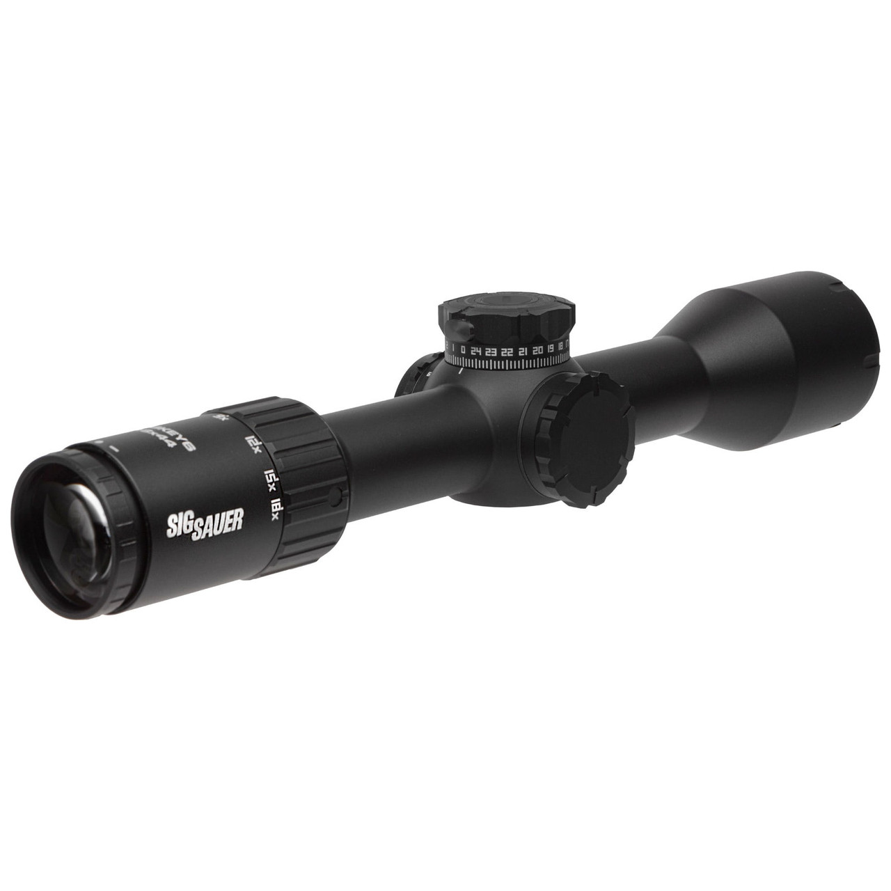 Sig Sauer Whiskey6 3-18x44mm 30mm FFP MOA Milling Hunter 2.0 Locking 0.25 MOA Adj Black Riflescope SOW63115
