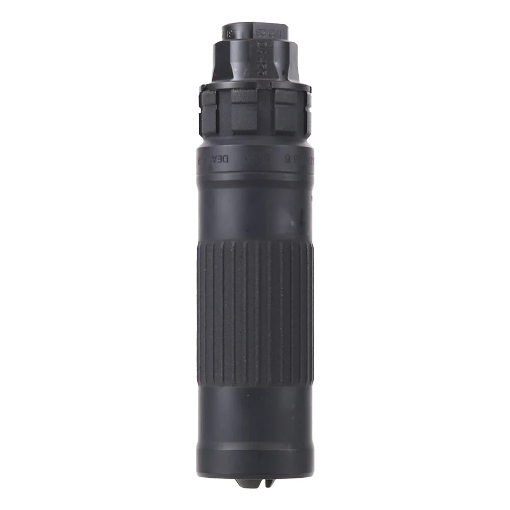 Dead Air Lazarus 6 6mm 5.88" Black Suppressor w/Xeno Adapter & DA129 1/2"x28 Xeno 3Prong Flash Hider (NFA) LZ6XNBLK