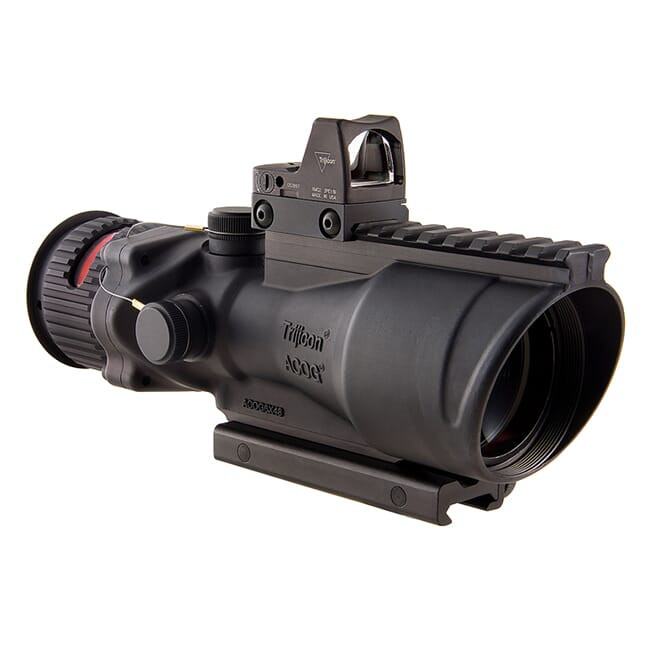 Trijicon 6x48 ACOG Dual Illum Red Chevron .50 BMG Reticle w/Colt Knob Mount - LED 6.5 MOA Red Dot RMR Type 2 TA648-D-100562