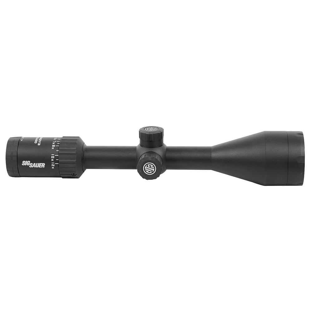 Sig Sauer WHISKEY3 Scope, 4-12x50mm, 1 In, SFP, Quadplex Reticle, 0.25 MOA Adj, Black SOW34201 USED LIKE NEW RING MARKS UA1909