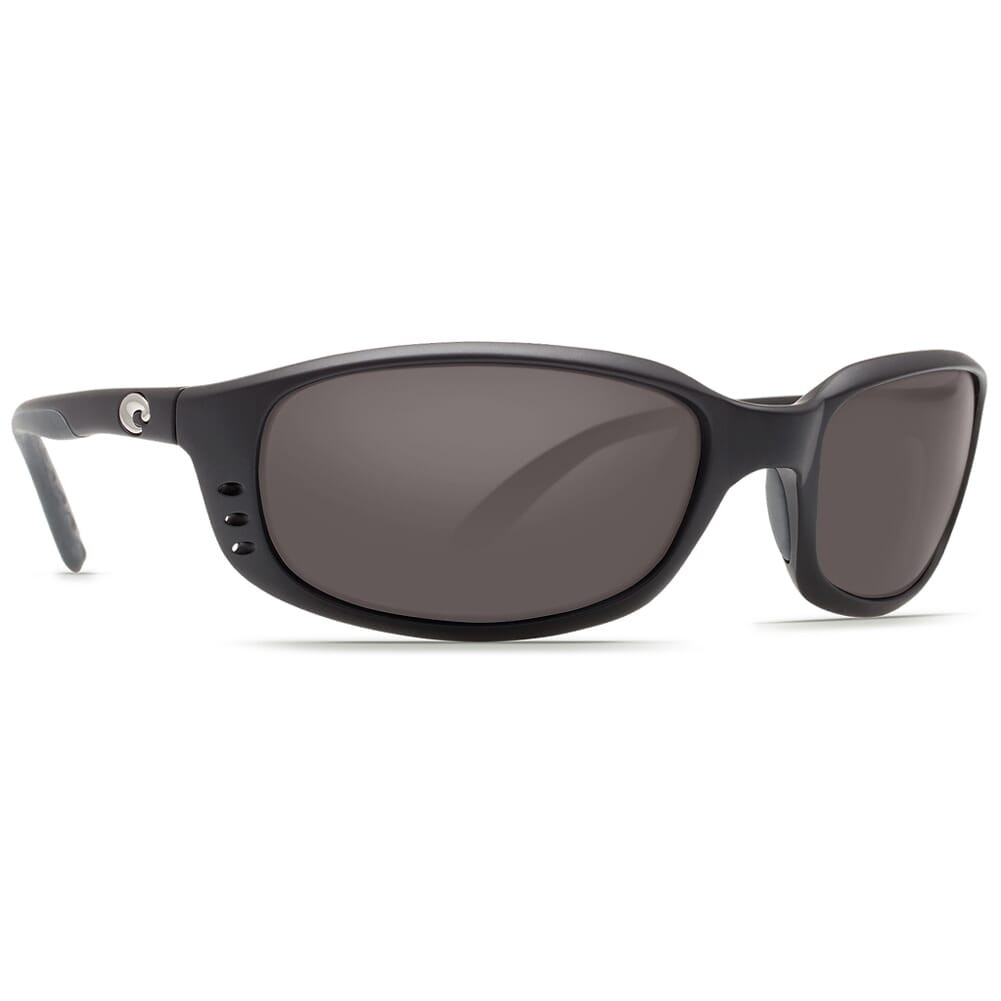 Costa Brine Matte Black Frame Sunglasses w/Gray 580P C-Mate 2.50 Lenses 06S7001-00040659