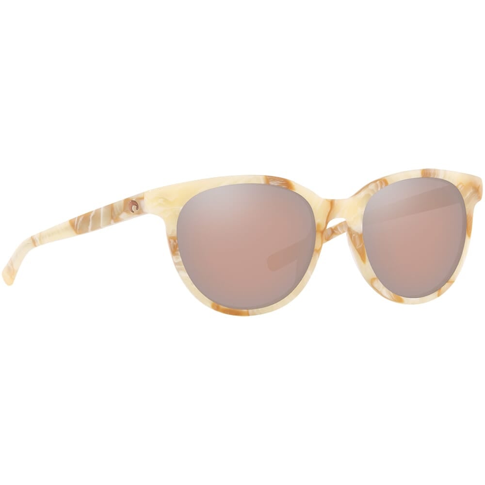 Costa Isla Shiny Seashell Sunglasses w/Copper Silver Mirror 580G Lenses 06S2008-20081153