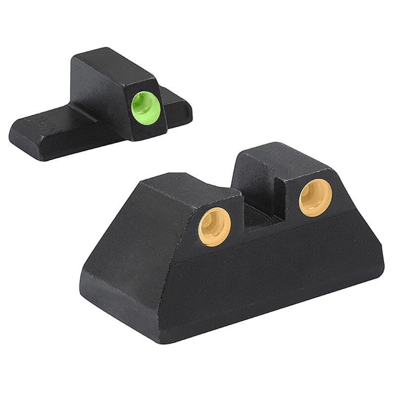 Meprolight Tru-Dot H&K 9mm/.40SW/.45ACP USP FS Fixed Orange Rear/Front Tritium Illum Pistol Sight Set (Excludes Expert and Tactical Models) 0115163301