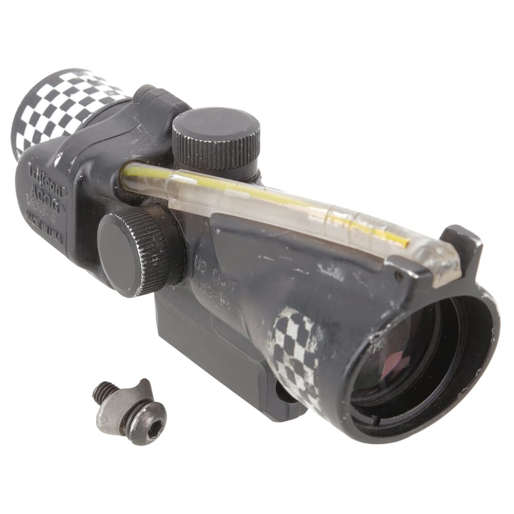 Trijicon USED TA50-4 ACOG 3x24 Dual Illum Amber Crosshair US Government BuyBack No Mount Small Chip in Objective No Returns Accepted UA2240