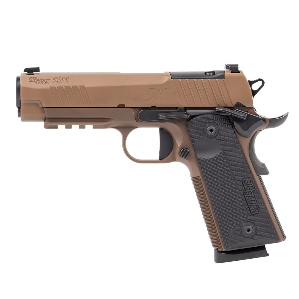 Sig Sauer 1911 XCarry .45 ACP 4.25" Coyote Tan Optic-Ready Pistol w/XRAY3 Sights, G10 Grip & (2) 8rd Steel Mags 1911XCA-45-CXR3