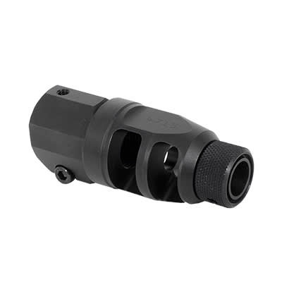 Accuracy International 30 cal / 338 Tactical Muzzle Brake assembly with clamp screw, thread protector and cover. MPN 26804