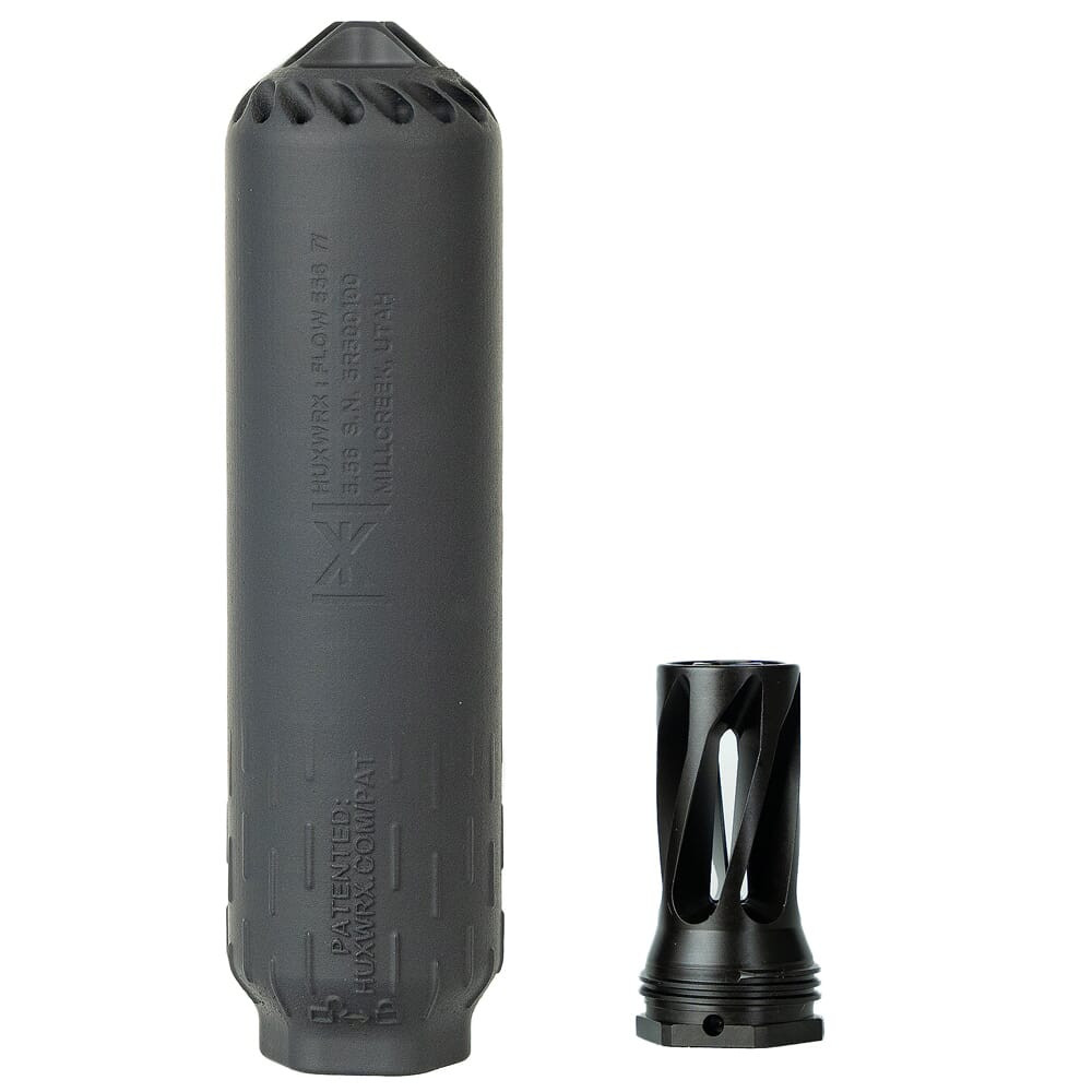 HUXWRX Flow 556 TI Suppressor + Flash Hider 1/2x28 Black Kit 3292