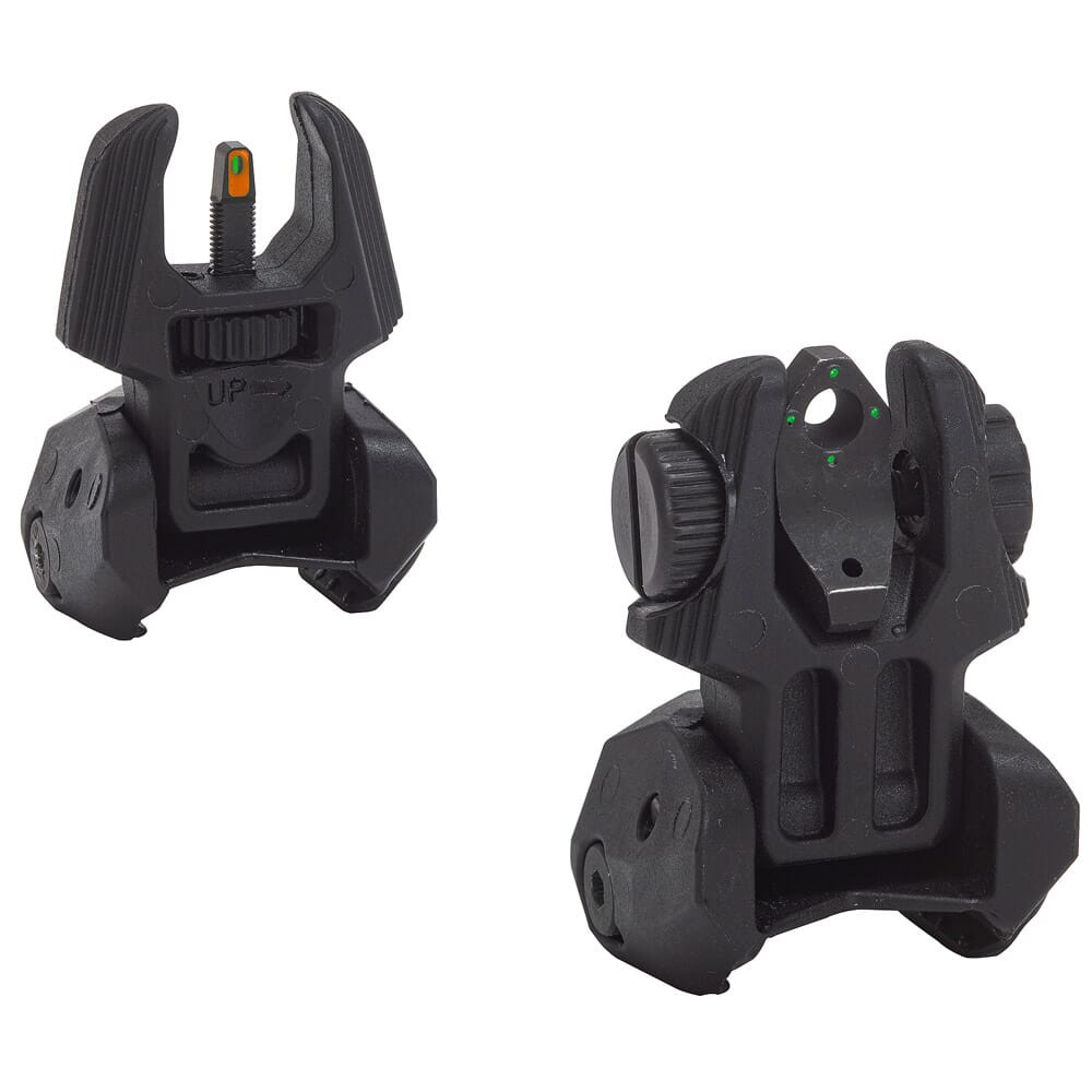 Meprolight FRBS M4D Hyper-Bright Orange Front/4-Dot Green Rear Tritium Illum Flip Backup Sight Set 403240