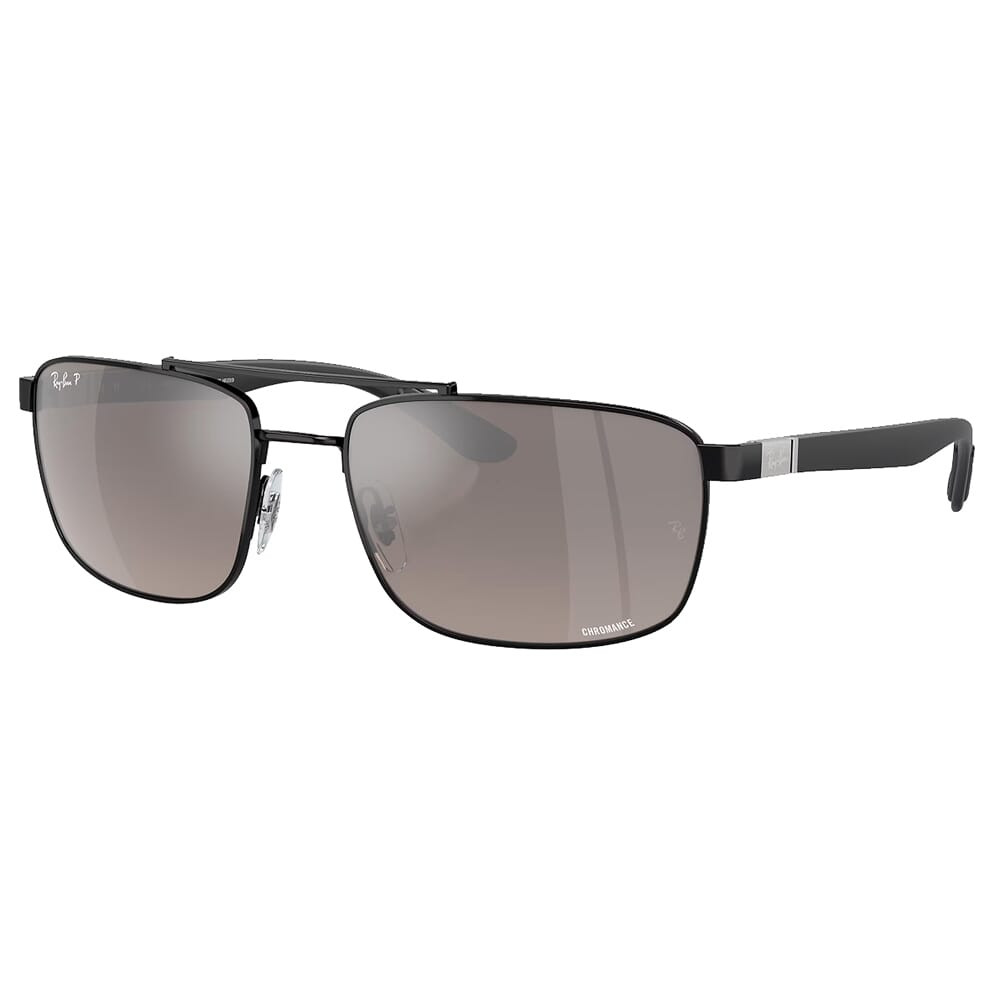 Ray-Ban 0RB3737CH Chromance Polished Black Sunglasses w/Grey Gradient Polarized Chromance Lenses 0RB3737CH-002/5J-60