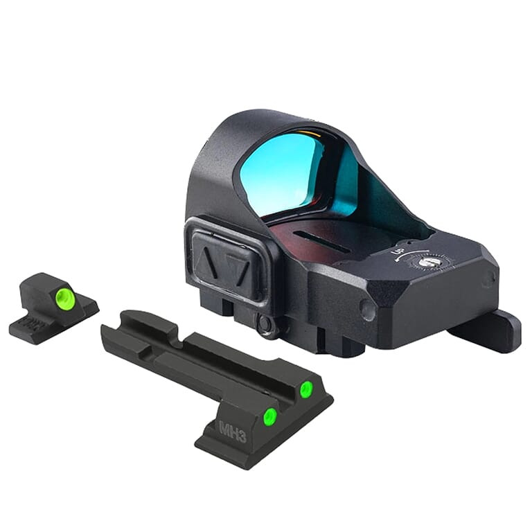 Meprolight microRDS S&W M&P Red Dot Sight Full Kit w/Backup Night Sight Set & QD Adapter 88070504