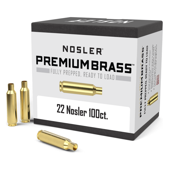 Nosler Premium Brass Box - 22 Nosler (100ct) 10067
