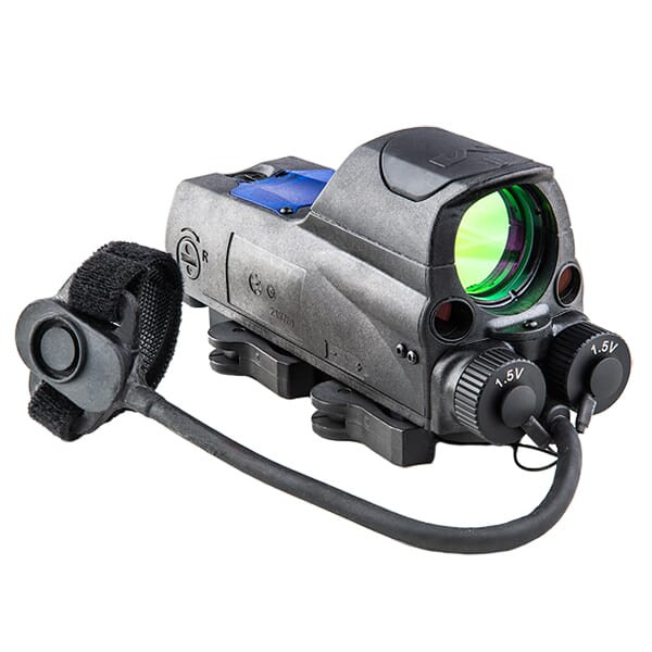 Meprolight MOR 2.2 MOA Bullseye Green Dual Laser Reflex Sight w/Picatinny Adapter, Green & IR Lasers 0667742