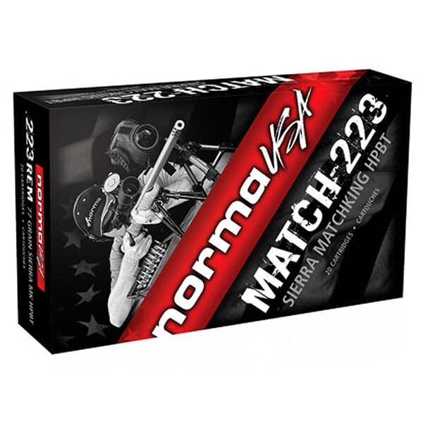 Norma Tac and Match .223 Rem 77gr Sierra MK Ammo 0157502