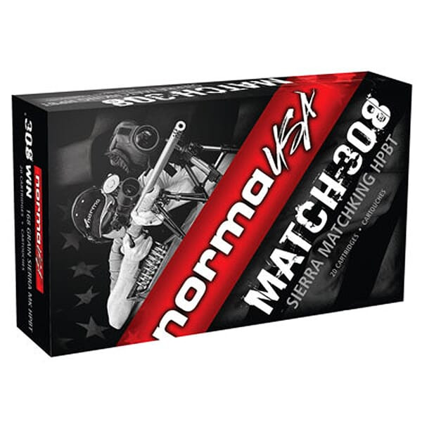 Norma Tac and Match .308 Win 168gr Sierra MK Ammo (20 per Box) 10177432