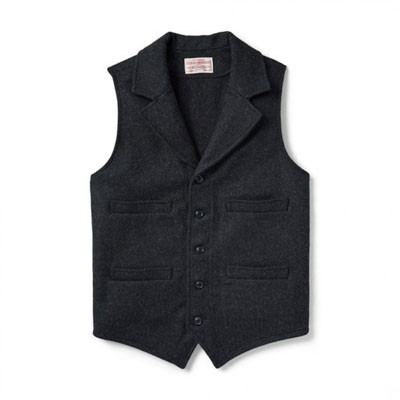 Filson Mackinaw Western Vest Charcoal 2XL 10682