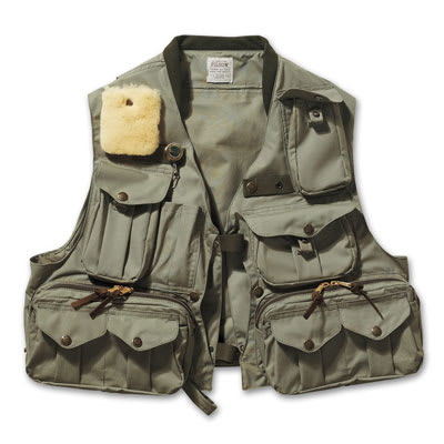 Filson SM Green Fly Fishing Guide Vest 16000