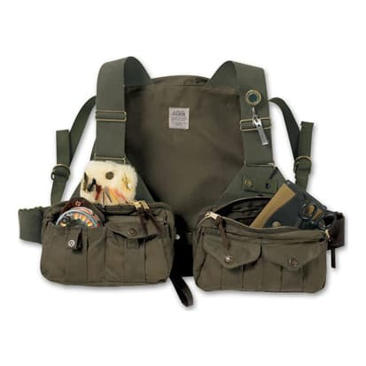 Filson Green Foul Weather Fly Fishing Vest 16002