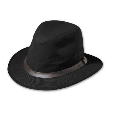 Filson XL Black Tin Cloth Packer Hat 60015