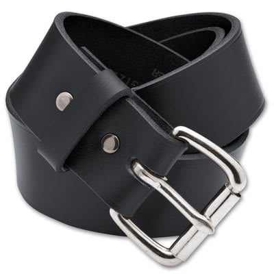Filson 48 Black/Stainless 1.5" Leather Belt 63202001224