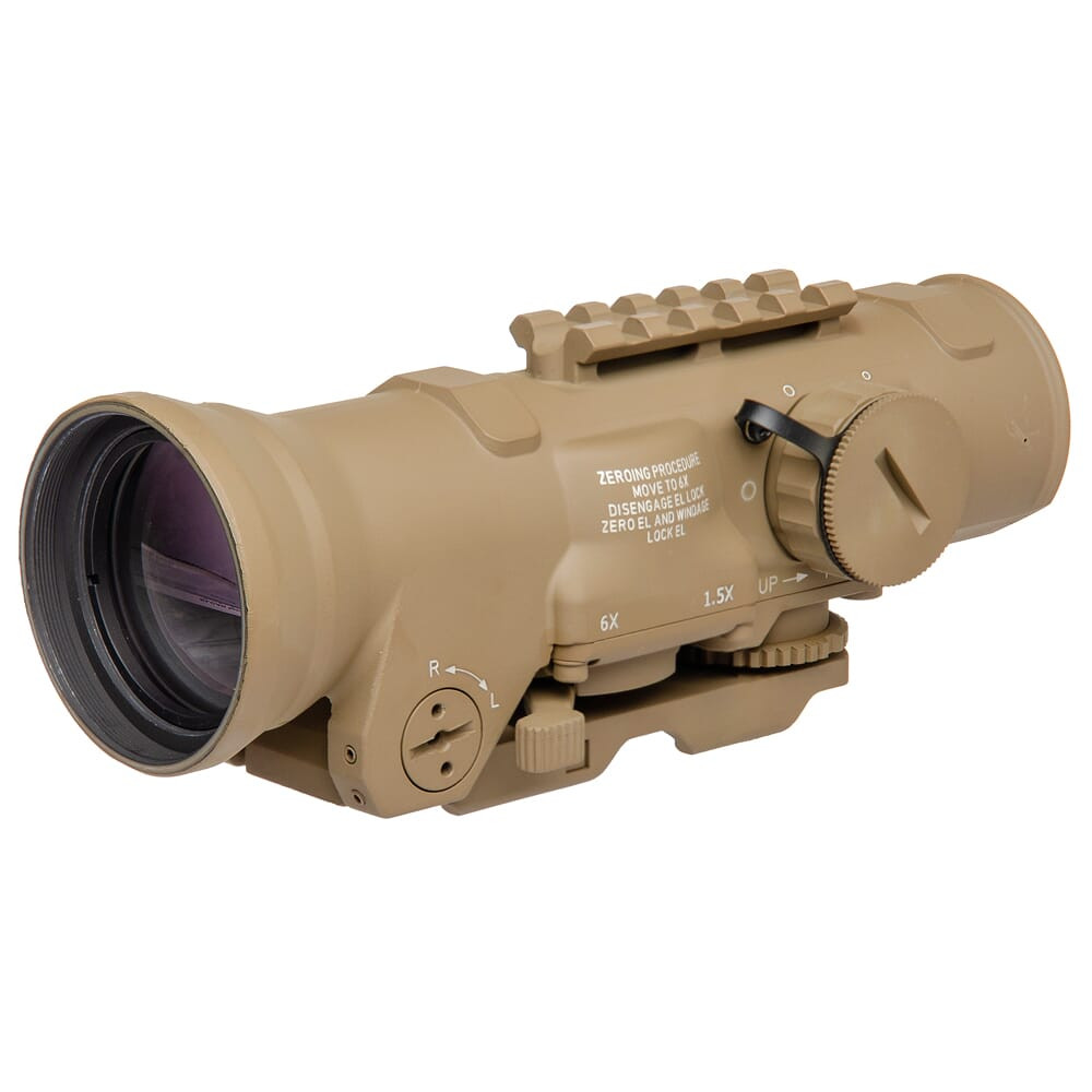 Elcan SpecterDR 1.5x/6x 7.62 BDC FDE Scope w/Flip Covers, ARD