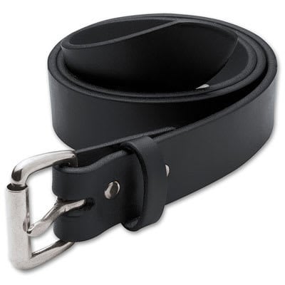Filson 46 Black/Stainless 1.25" Leather Belt 63203001222