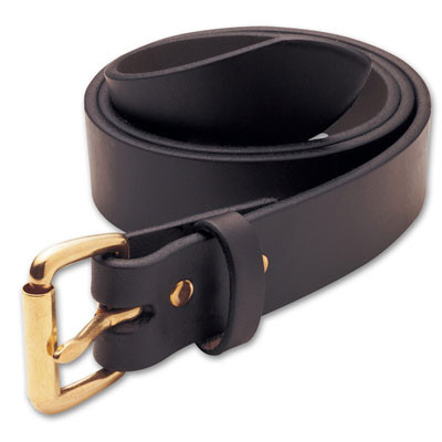Filson 40 Brown/Brass 1.25" Leather Belt 63203200216