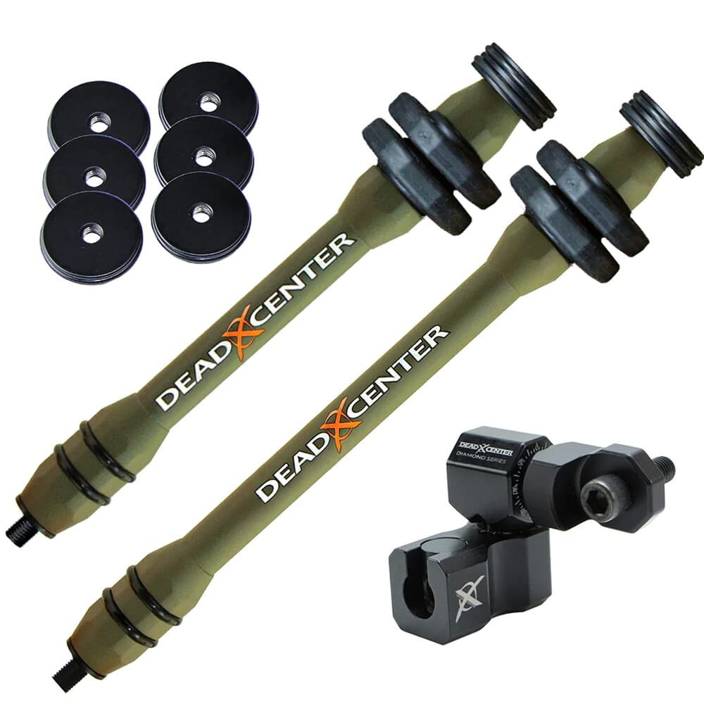 Dead Center Dead Level Hunter V2 Lite 10" & 8" Green Stabilizers DLHV2L-10-8-GRN