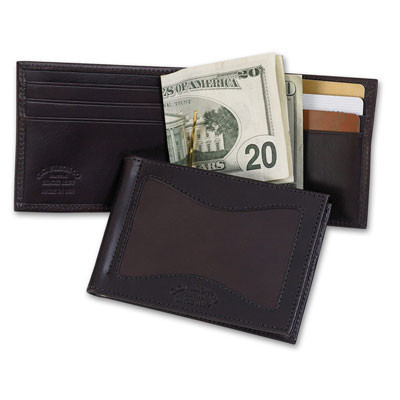Filson Brown Leather Money Clip Wallet 65205