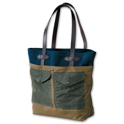 Filson MD Navy/Dark Tan Tall Tote FIL-70085-YT