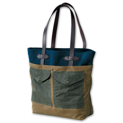 Filson MD Navy/Dark Tan Tall Tote FIL-70085-YT