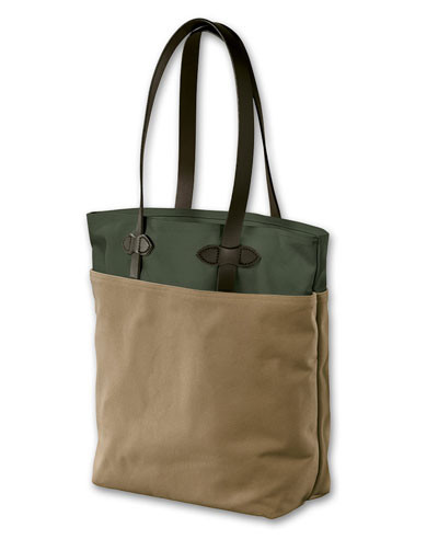 Filson MD Green/Tan Canvas Tall Tote FIL-70094-GT