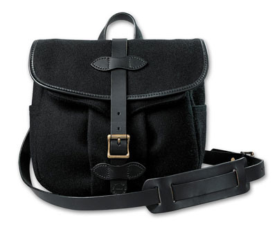 Filson SM Black Wool Field Bag FIL-70100-BL