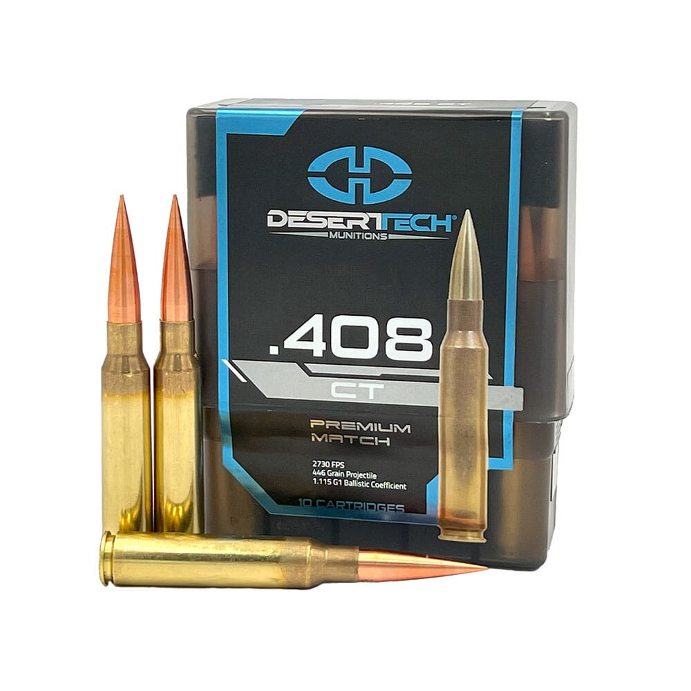 Desert Tech DTM .408 CheyTac 446gr Ammunition Box of 10rds DTM-408400-BX