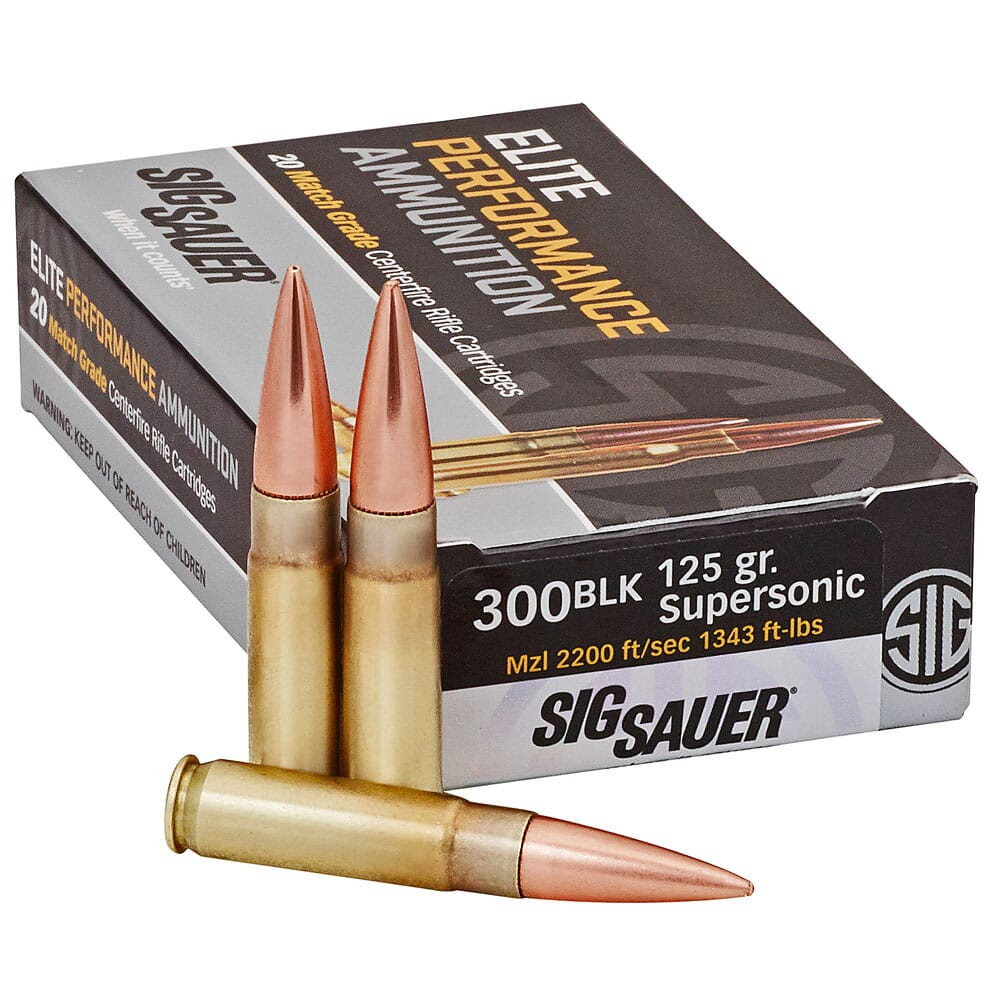 Sig Sauer Ammo .300 BLK 125gr Elite Match Grade OTM 20/Box E300A1-20