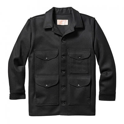 Filson Mackinaw Crusier  X- Long (Ak Fit) Black XL-LONG FCO-010518 FIL-10044-Black-XL-LONG