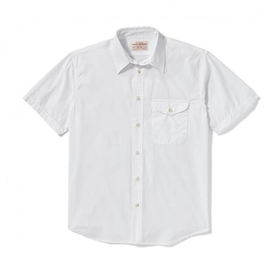 Filson Filson'S S/S Feather Cloth Shirt White XL FCO-004268 FIL-10807-White-XL|FIL-10807-White-XL