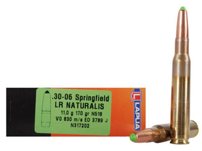 Lapua 30-06 Springfield 170gr Naturalis LR Ammo LUN317202