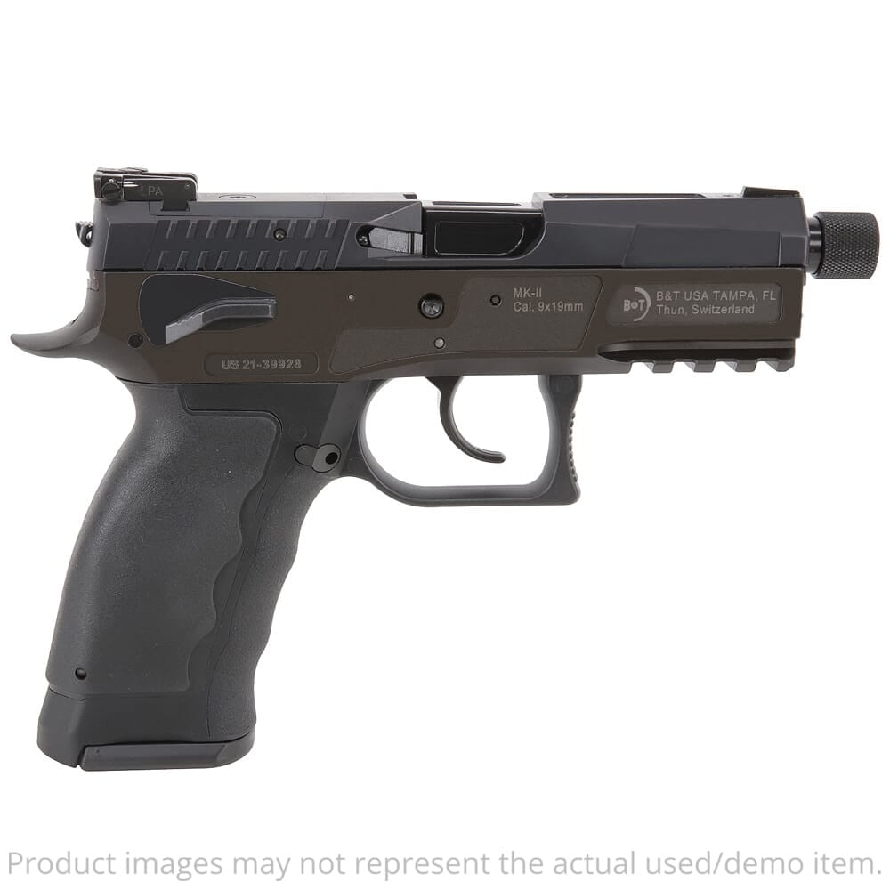 B&T USED MK II 9mm 4.3" MS Pistol w/(2) 17rd Mags BT-510001 Small Scratch on Frame UA4868