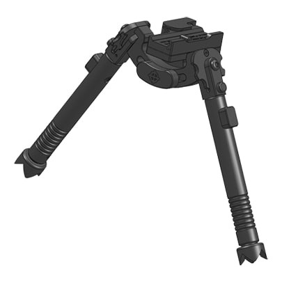 TRT Tactical Precision bipod, +/- 15° cant, +/- 20° swivel, QD, metal claw feet PBP-S-QD-C
