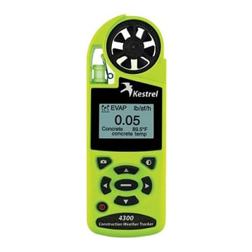 Kestrel 4300 Bluetooth Construction Weather Environmental Meter 0843B