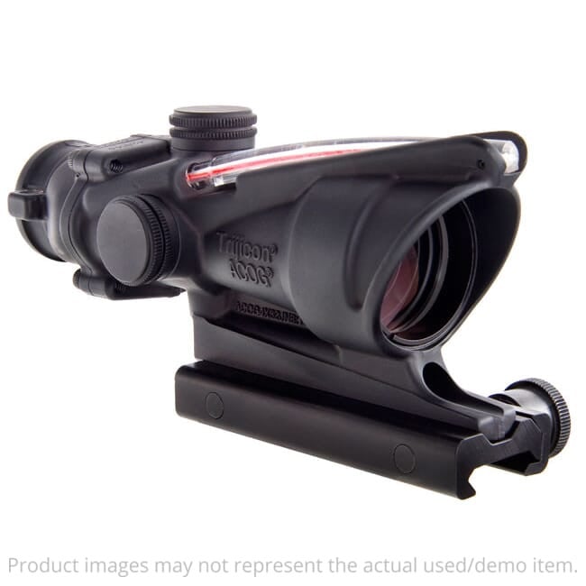 Trijicon USED ACOG 4x32 Dual Illum Red Chevron 223 Ballistic Reticle Scope w/TA51 Mount TA31F Excellent Condition UA5139